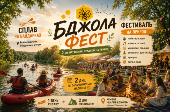 Сплав та 2 дні на Бджола Фесті!15-16.08